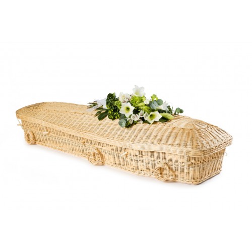 Wicker / Willow "Angel" (Creamy White) Coffin – Creative Eco Coffins